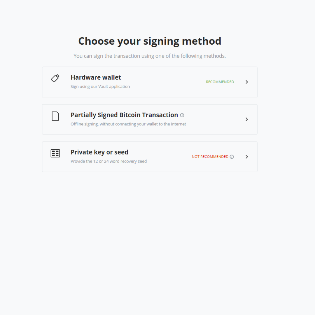 Send Bitcoin via BTCPay Vault Send Bitcoin via BTCPay Vault