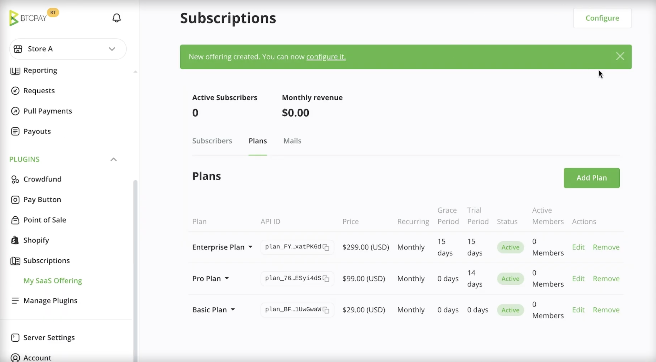 Creating a plan