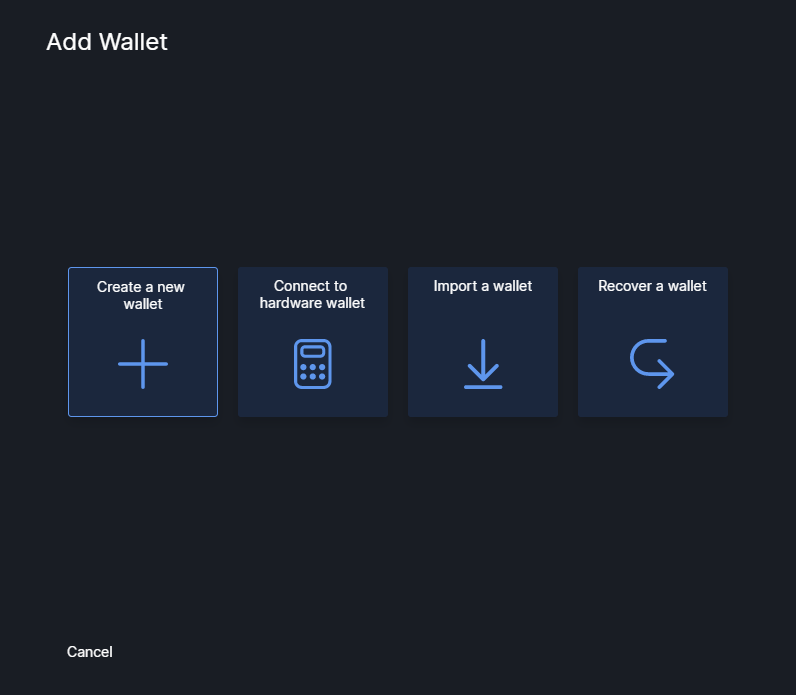 Wasabi Add Wallet Wasabi Add Wallet