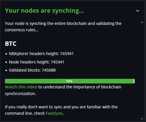 BTCPay Server FastSync BTCPay Server FastSync